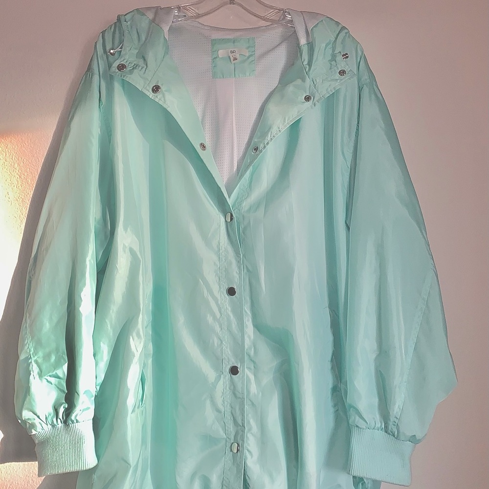 Water Resistant Rain Jacket (Light Mint Green)